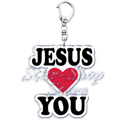 "Jesus Loves You" Letter Keychains