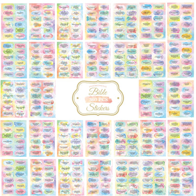 360Pcs Bible Stickers Book Christian Scripture Quotes Planner Accessories For Journaling Bible Study Inspiring Religious Decals 