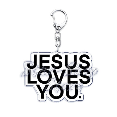 "Jesus Loves You" Letter Keychains