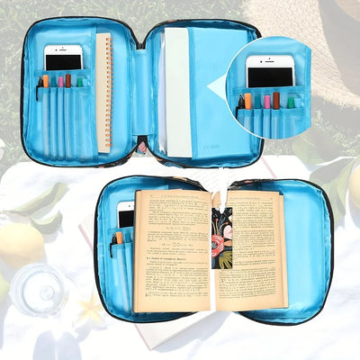 Bible Cover Case, Stylish Functional Portable Bible Carrying Case Pockets Zipper