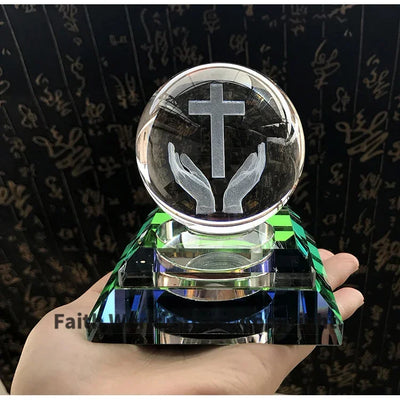 HOT SALE Christianity gift 3D Crystal CROSS statue