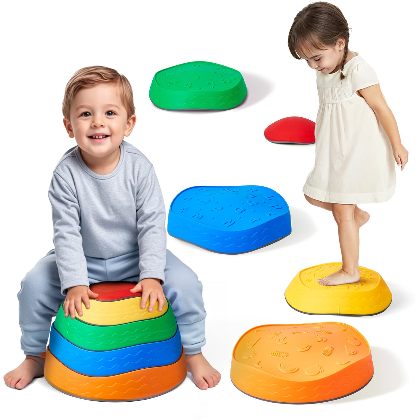 Balance Stepping Stones Montessori Children Toys Sensory Training Fast Shipping!