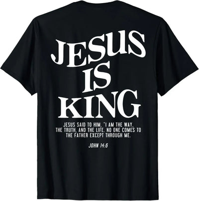 "Jesus Is King" Design T-Shirt Street