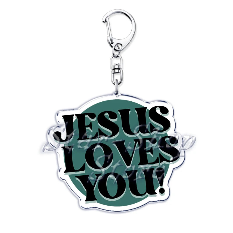 "Jesus Loves You" Letter Keychains
