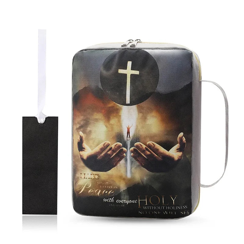 Bible Cover Case, Stylish Functional Portable Bible Carrying Case Pockets Zipper