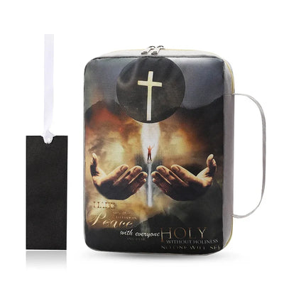 Bible Cover Case, Stylish Functional Portable Bible Carrying Case Pockets Zipper
