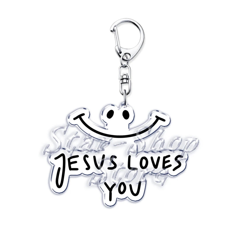 "Jesus Loves You" Letter Keychains