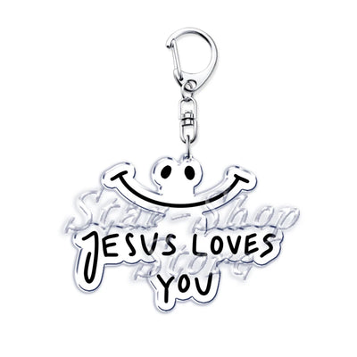 "Jesus Loves You" Letter Keychains