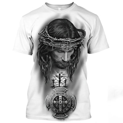 Jesus Christ Pattern T-Shirt