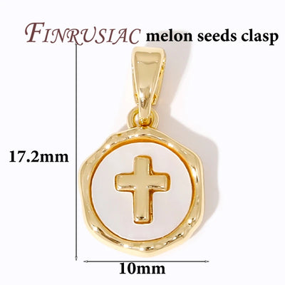 18K Gold/Silver Jesus Cross Pendants For Necklace