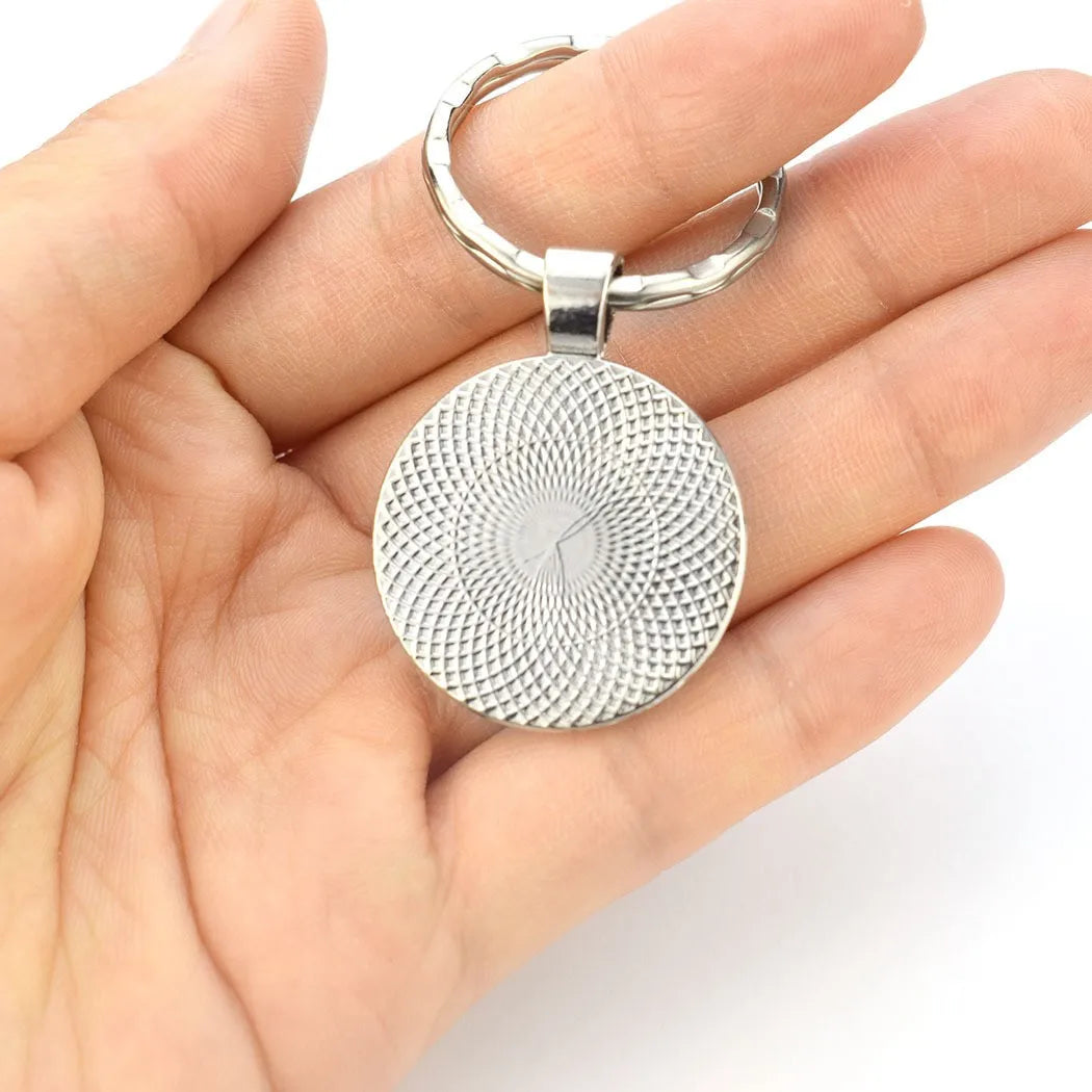 Christian Glass Dome Keychain - 'I Love Jesus' Religious Keyring, Inspirational Gift for Believers
