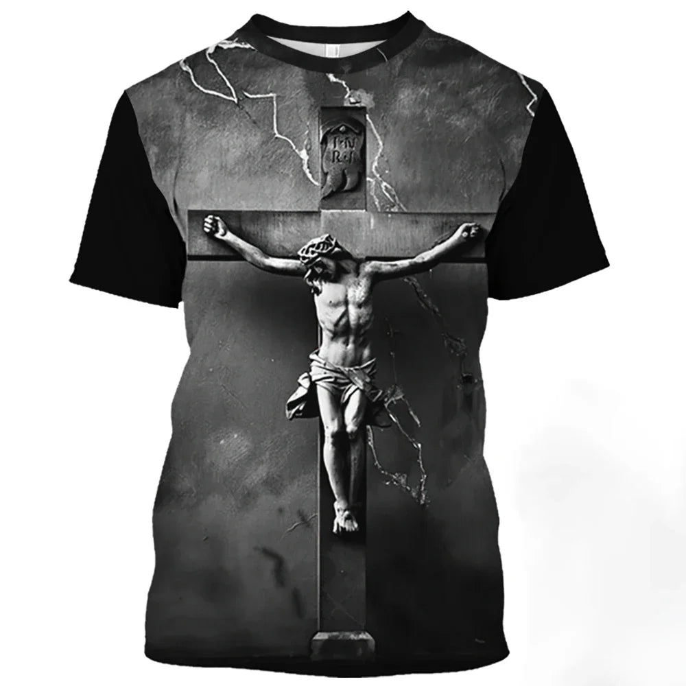 Jesus Christ Pattern T-Shirt