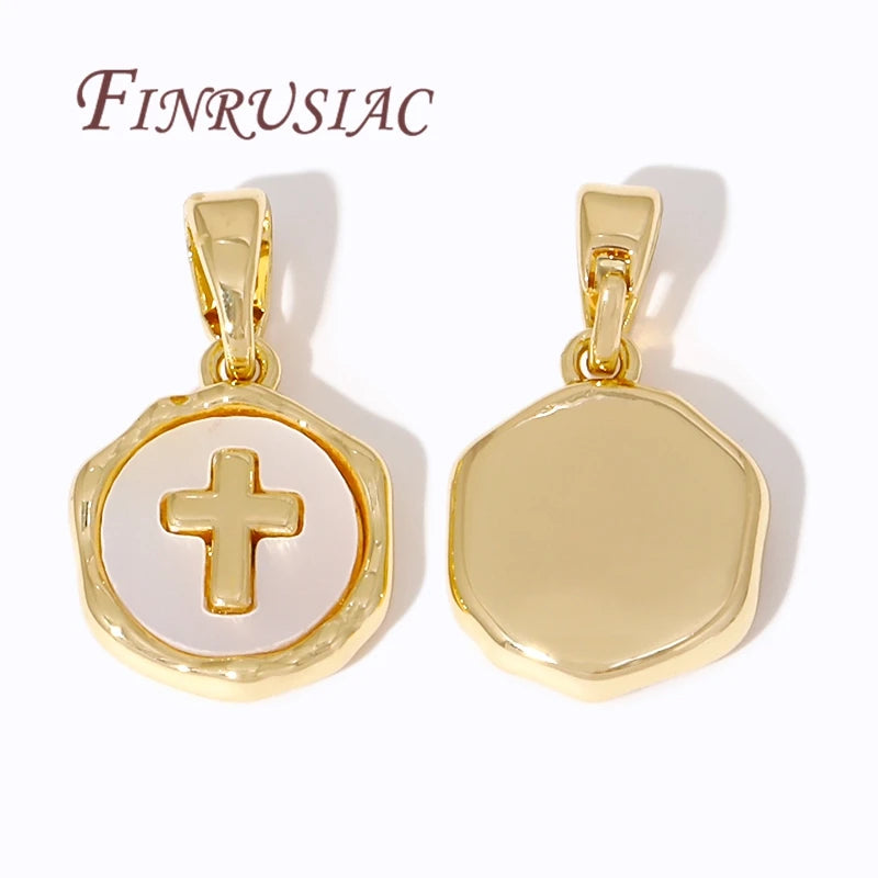 18K Gold/Silver Jesus Cross Pendants For Necklace