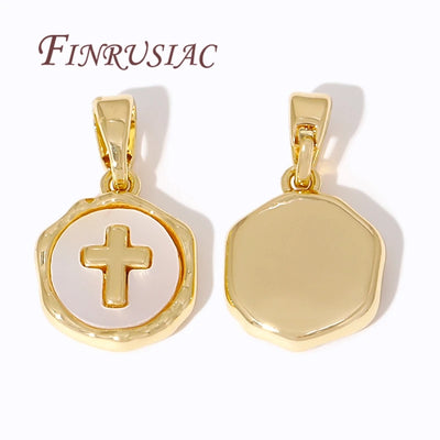 18K Gold/Silver Jesus Cross Pendants For Necklace