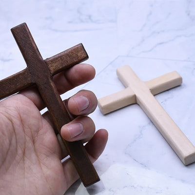 1pc Christian Wooden Cross 12cm(4.7in) Hanging Wall Large Long Crucifix Two Color