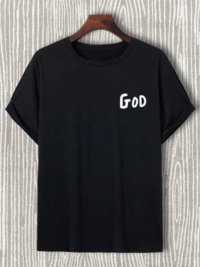 Christian God Printed T-shirts for Men High Quality 100% Cotton O-neck Short Sleeve Tops Spring Summer Daily Casual Fashion Tees