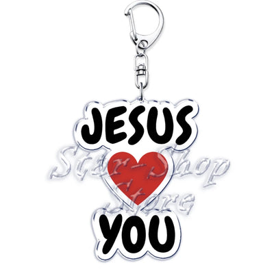 "Jesus Loves You" Letter Keychains