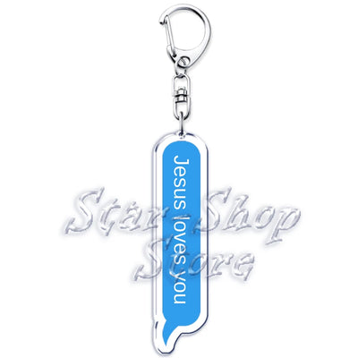 "Jesus Loves You" Letter Keychains