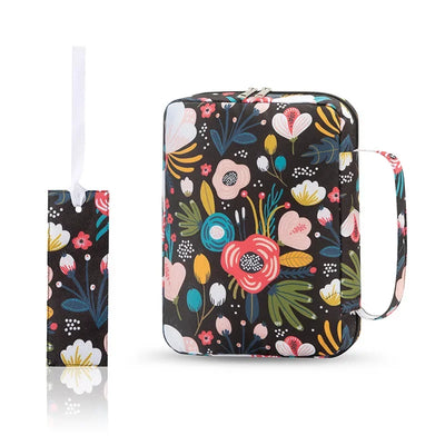 Bible Cover Case, Stylish Functional Portable Bible Carrying Case Pockets Zipper